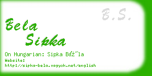 bela sipka business card